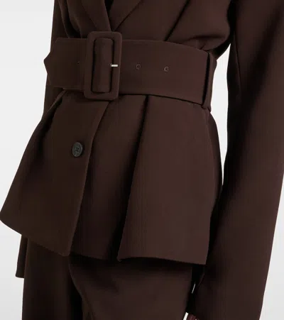 Rotate Birger Christensen Belted Blazer In Brown