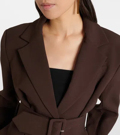 Rotate Birger Christensen Belted Blazer In Brown