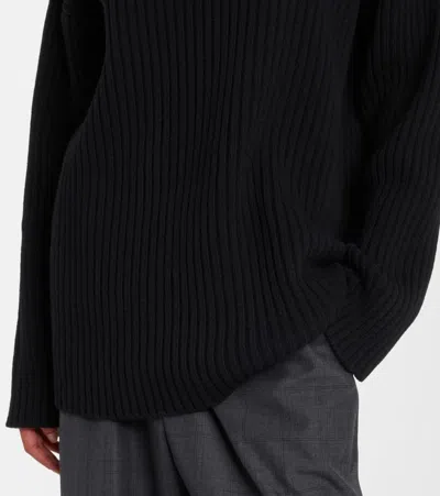 The Frankie Shop Lindall Wool-blend Turtleneck Sweater In Black