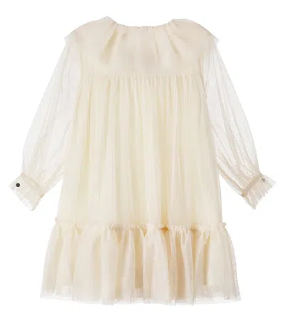 Konges Sløjd Konges Slojd Bow-detail Tulle Dress In Brown