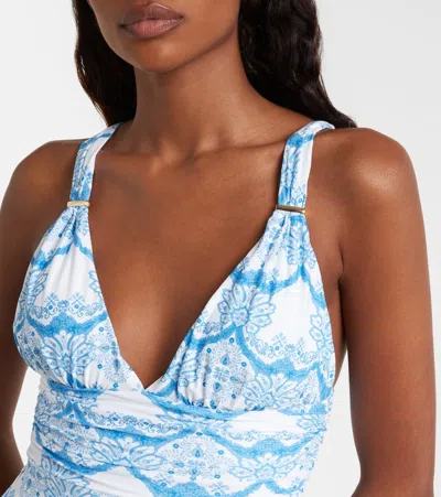 Melissa Odabash Panarea Print One-piece Swimsuit In Blue