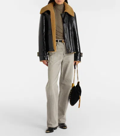 Veronica Beard Nate Houndstooth Mock-neck Top In Brown