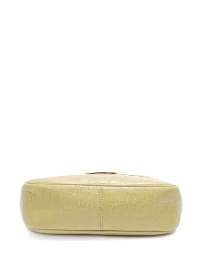 Pre-owned Ferragamo 1990s-2000s Vara Leather Shoulder Bag In Yellow