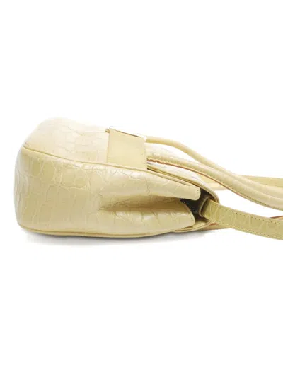 Pre-owned Ferragamo 1990s-2000s Vara Leather Shoulder Bag In Yellow