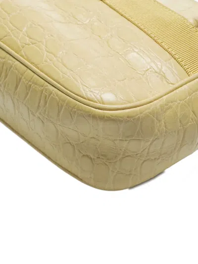 Pre-owned Ferragamo 1990s-2000s Vara Leather Shoulder Bag In Yellow