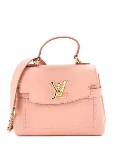 Pre-owned Louis Vuitton Lockme Ever Handbag Leather Mini Satchel In Pink