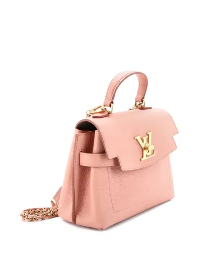Pre-owned Louis Vuitton Lockme Ever Handbag Leather Mini Satchel In Pink
