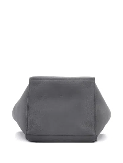 Pre-owned Celine Big Bag Grained Calfskin Small Satchel In Gray