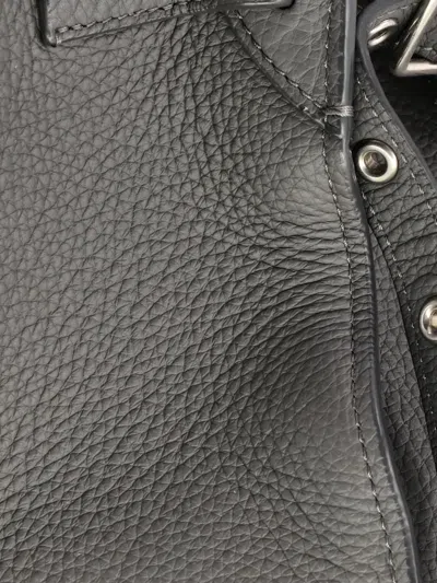 Pre-owned Celine Big Bag Grained Calfskin Small Satchel In Gray