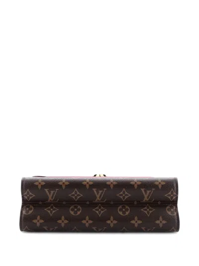 Pre-owned Louis Vuitton Victoire Handbag Monogram Canvas And Leather Shoulder Bag In Brown