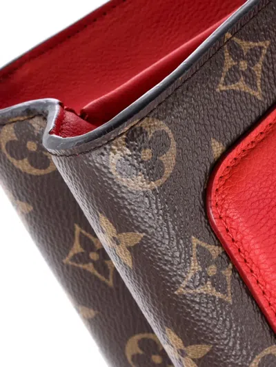 Pre-owned Louis Vuitton Victoire Handbag Monogram Canvas And Leather Shoulder Bag In Brown