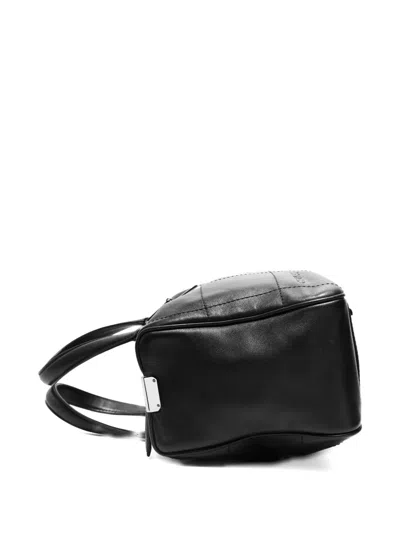 Pre-owned Chanel 2002-2003 Chocolate Bar Bowling Tote Bag In Black