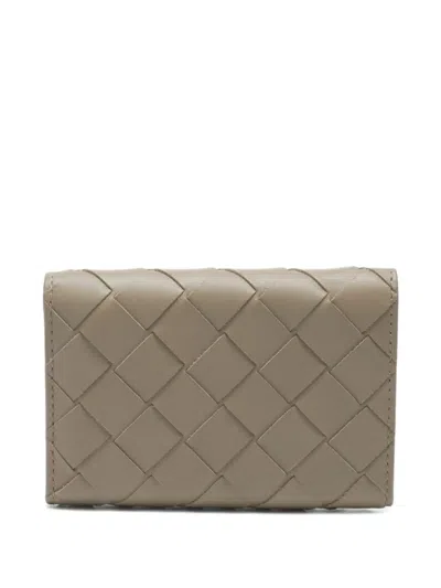 Pre-owned Bottega Veneta 2015-2025 Intrecciato Key Case In Neutral