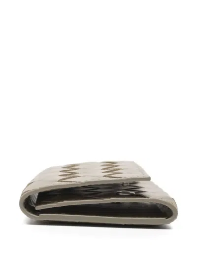 Pre-owned Bottega Veneta 2015-2025 Intrecciato Key Case In Neutral