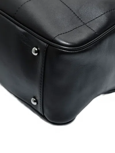 Pre-owned Chanel 2002-2003 Chocolate Bar Bowling Tote Bag In Black