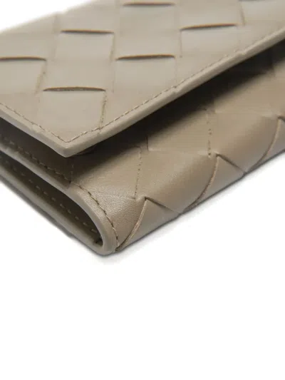 Pre-owned Bottega Veneta 2015-2025 Intrecciato Key Case In Neutral