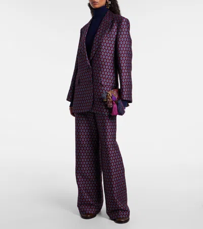 Dries Van Noten Tassel-embellished Envelope Clutch Bag In Burgundy