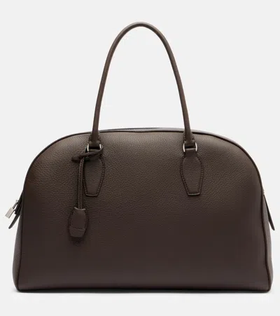 The Row India 15.75 Leather Tote Bag In Brown