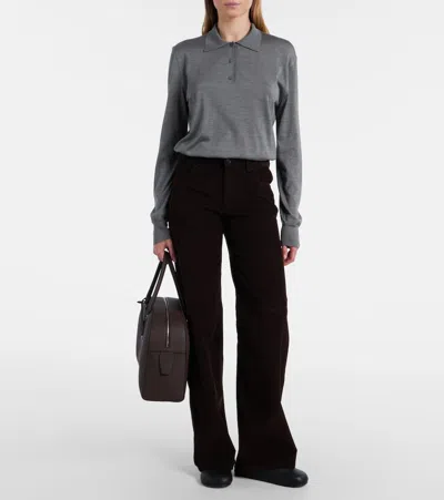 The Row India 15.75 Leather Tote Bag In Brown