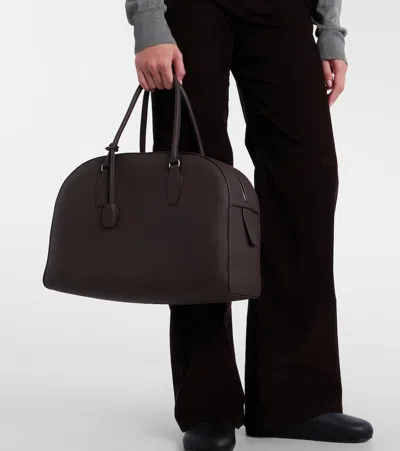 The Row India 15.75 Leather Tote Bag In Brown