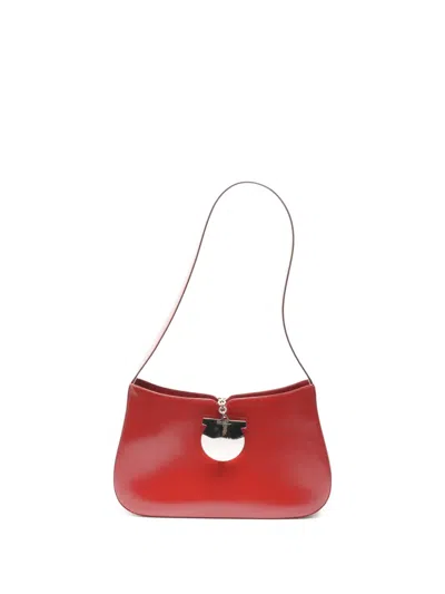 Pre-owned Ferragamo 2000-2020 Ganchini Shoulder Bag In Red