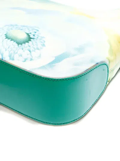 Pre-owned Ferragamo 2000s Gancini Flower-printed Shoulder Bag In White