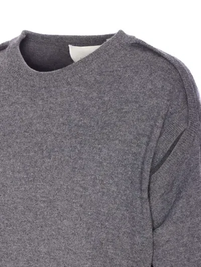 Lisa Yang Othelia Cut-out Sweater In Gray