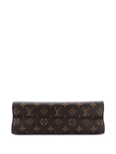 Pre-owned Louis Vuitton Victoire Handbag Monogram Canvas And Leather Shoulder Bag In Brown