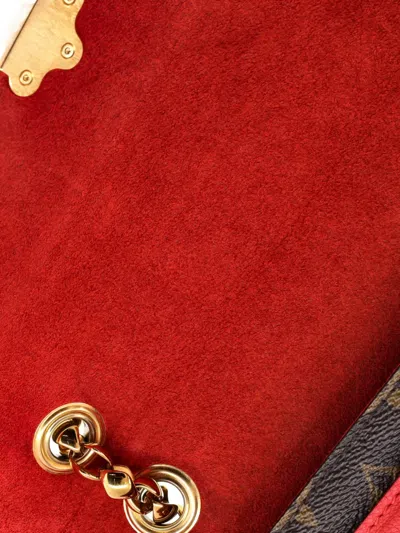 Pre-owned Louis Vuitton Victoire Handbag Monogram Canvas And Leather Shoulder Bag In Brown