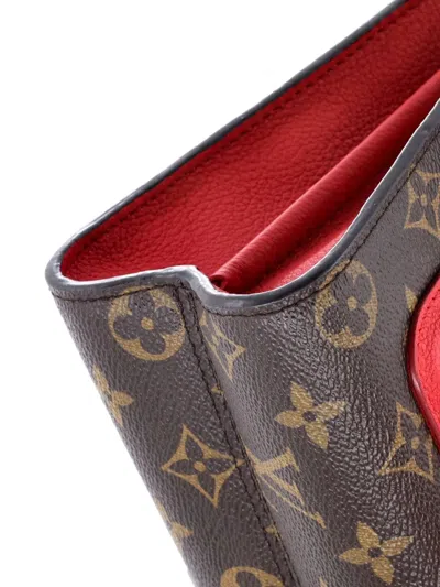 Pre-owned Louis Vuitton Victoire Handbag Monogram Canvas And Leather Shoulder Bag In Brown