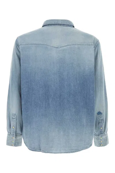 Visvim Long Sleeve Denim Shirt Featuring Chest Pockets In Multi