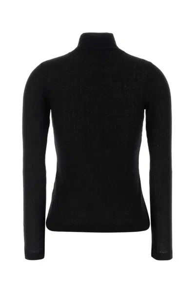 Maison Kitsuné Long Sleeve Ribbed Mock Neck Top In Multi