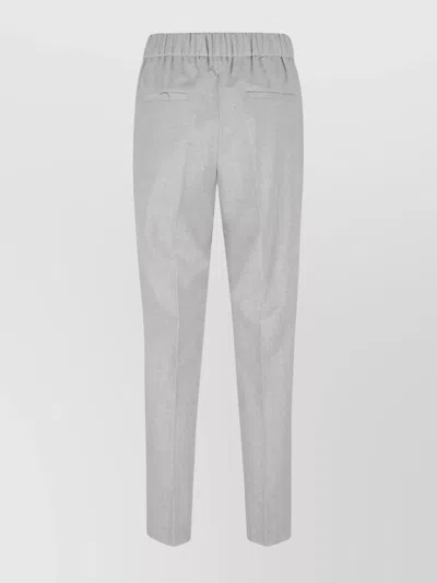 Peserico Straight Casual Pants In Gray