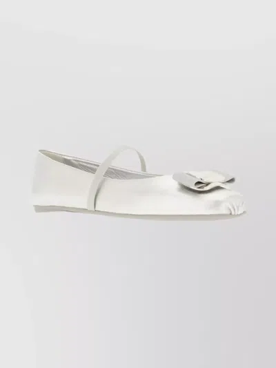 Ferragamo Zina Silver Ballerinas In Silver