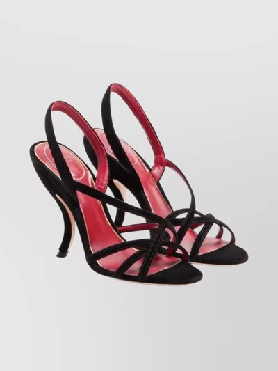 Valentino Fetishique 105 Velvet Slingback Sandal In Pink