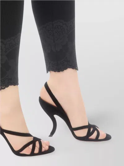 Valentino Fetishique 105 Velvet Slingback Sandal In Pink