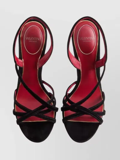 Valentino Fetishique 105 Velvet Slingback Sandal In Pink