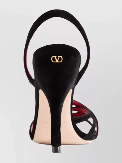 Valentino Fetishique 105 Velvet Slingback Sandal In Pink