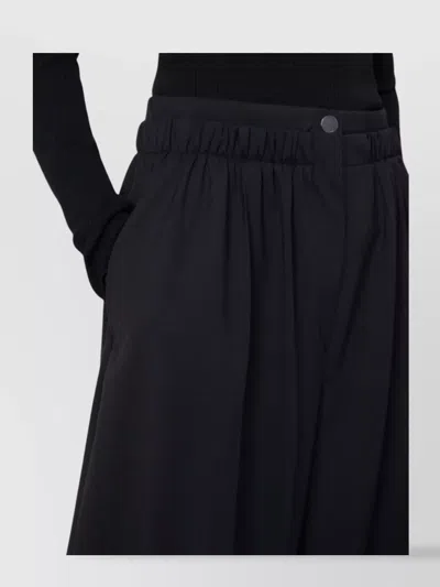 Sportmax Wide-leg Trousers Double Waistband In Brown