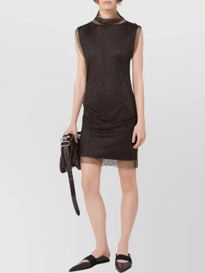 Sportmax Empoli Black Dress In Brown