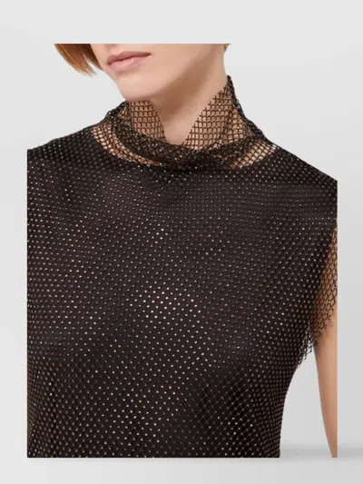 Sportmax Empoli Black Dress In Brown