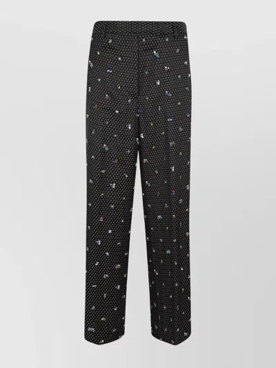 Dries Van Noten Chic Wide Leg Trousers Featuring Pockets In Green