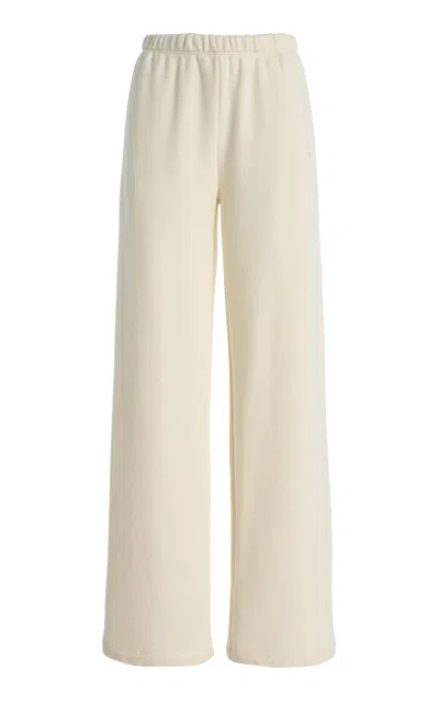 Éterne Oversized Cotton-modal Wide-leg Sweatpants In White