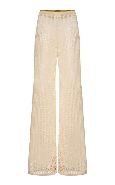 Escvdo Atuq Knit Wide-leg Pants In Neutral