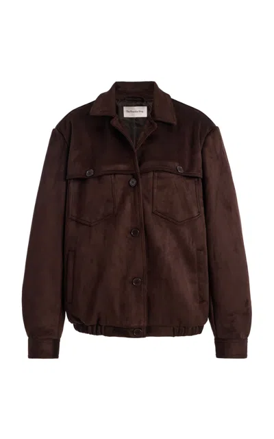 The Frankie Shop Hester Faux Suede Jacket In Multi