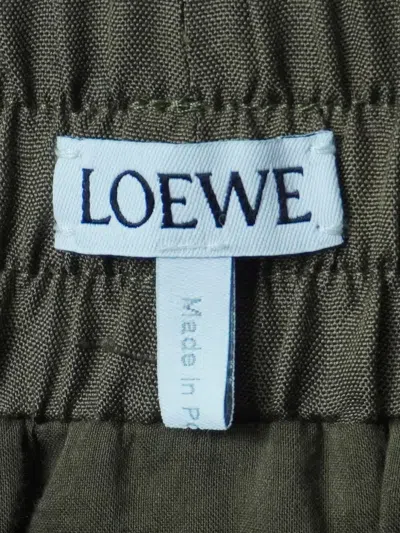 Pre-owned Loewe Silk A-line Midi Skirt In Green