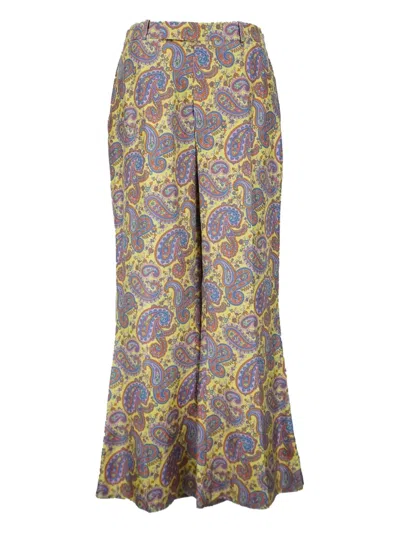 Etro Vintage Paisley-print Jumpsuit In Yellow
