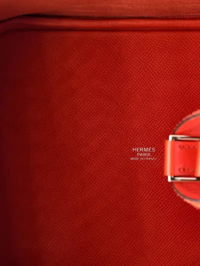 Pre-owned Hermes Picotin Lock Bag Tressage Epsom Mm Tote Bag In Red