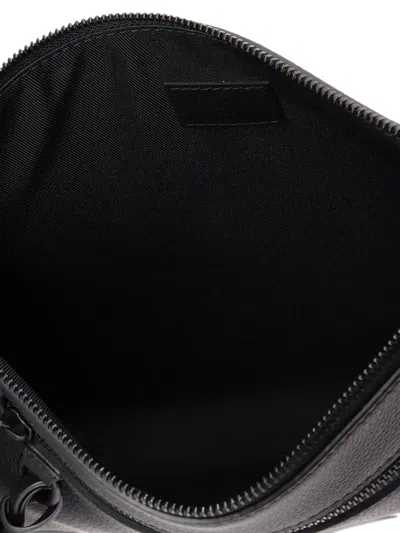 Pre-owned Louis Vuitton Aerogram Ipad Pouch Leather Clutch Bag In Black