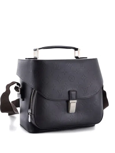 Pre-owned Louis Vuitton Charly Camera Bag Monogram Glace Leather Crossbody Bag In Brown